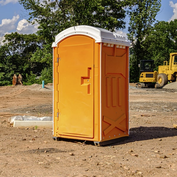 can i customize the exterior of the portable restrooms with my event logo or branding in Irvington Alabama